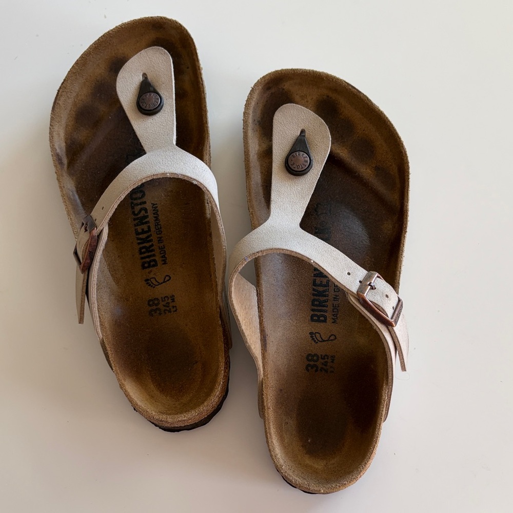 Birkenstock Sandals - Cream and Brown